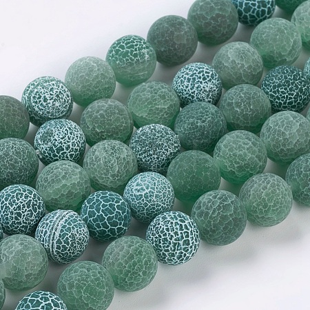 Natural Crackle Agate Beads Strands G-G055-10mm-4-1