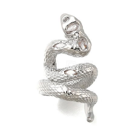 Brass Micro Pave Cubic Zirconia Beads KK-U061-23P-1