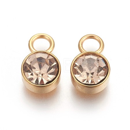 Ion Plating(IP) Glass Rhinestone Charms STAS-F189-B10-1