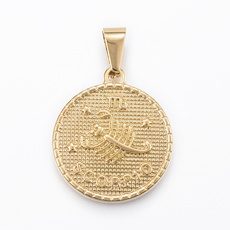 Real 18K Gold Plated 304 Stainless Steel Pendants X-STAS-H372-01H-1