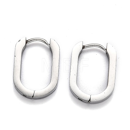 Tarnish Resistant 304 Stainless Steel Huggie Hoop Earrings STAS-J033-11B-P-1