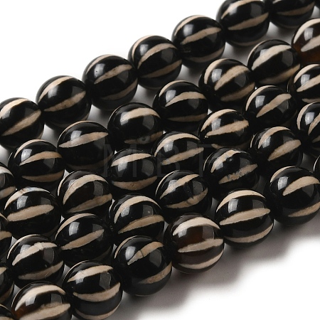 Tibetan Style dZi Beads Strands TDZI-NH0001-A01-02-1