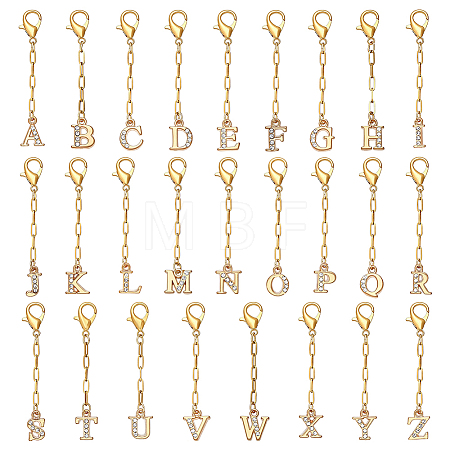 26Pcs Alloy Rhinestone Pendant Decorations HJEW-PH02535-1