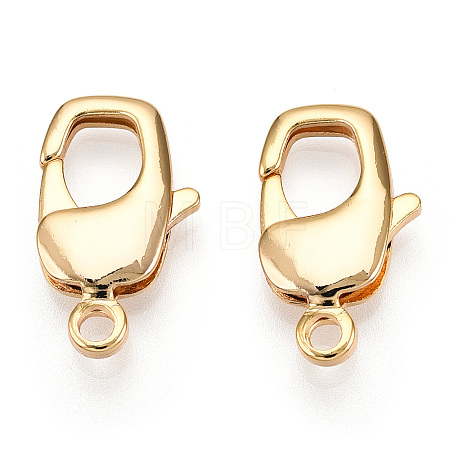 Brass Lobster Claw Clasps X-KK-N254-19G-1