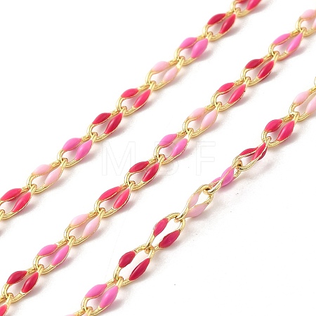 Brass Enamel Curb Chains CHC-C003-13G-16-1