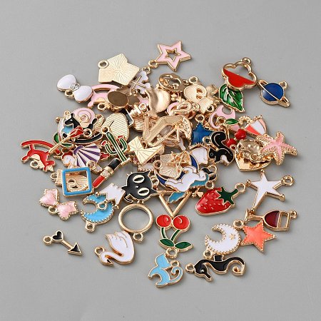 Zinc Alloy Enamel Pendants FIND-WH0609-37A-1