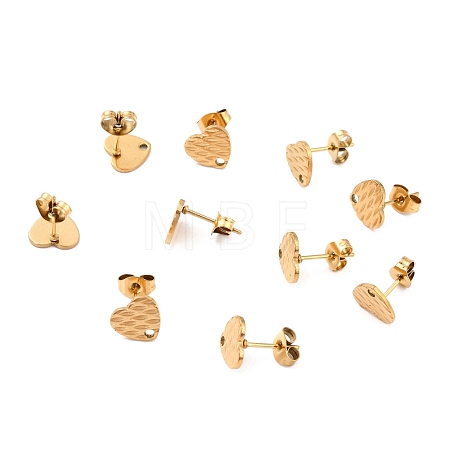 Ion Plating(IP) 304 Stainless Steel Stud Earring Findings STAS-I183-04A-G-1