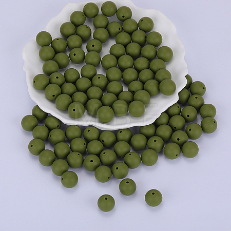Round Silicone Focal Beads SI-JX0046A-137-1