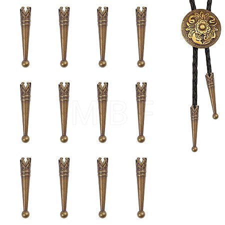 12Pcs Zinc Alloy Cord End FIND-CA0011-78AB-1