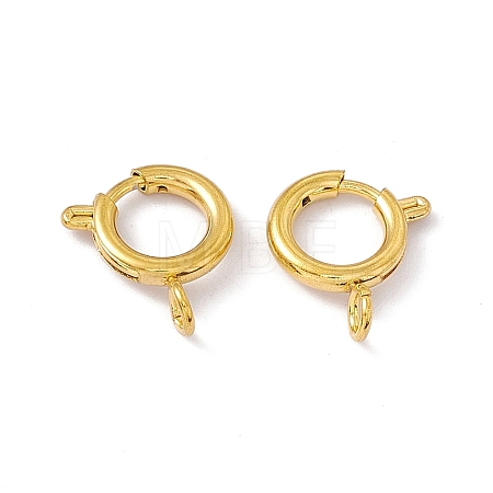 PVD Vacuum Plating 201 Stainless Steel Spring Ring Clasps STAS-J401-LD023-10-1