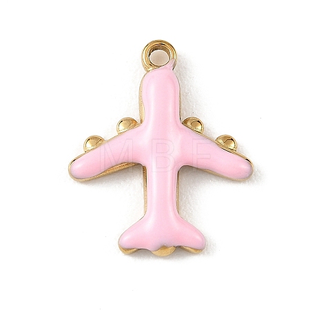 304 Stainless Steel Enamel Pendants STAS-G395-02G-01-1