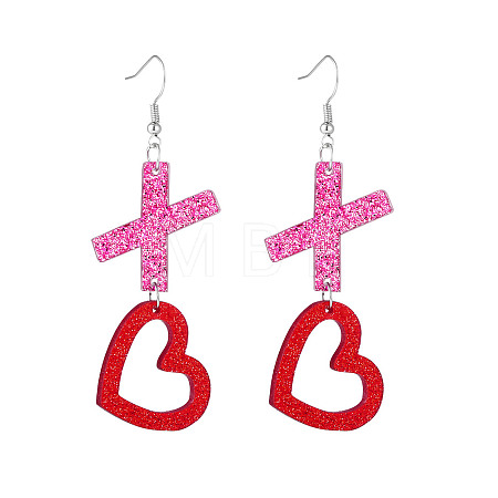 Valentine's Day Acrylic Dangle Earrings FS-WGB34A3-06-1