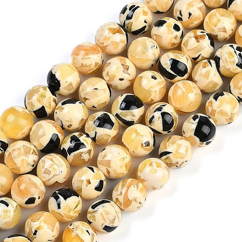 Sythetic Amber Beads Strands G-M199-02C-1