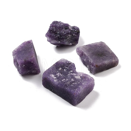 Rough Natural Lepidolite/Purple Mica Stone Beads G-D457-02-1
