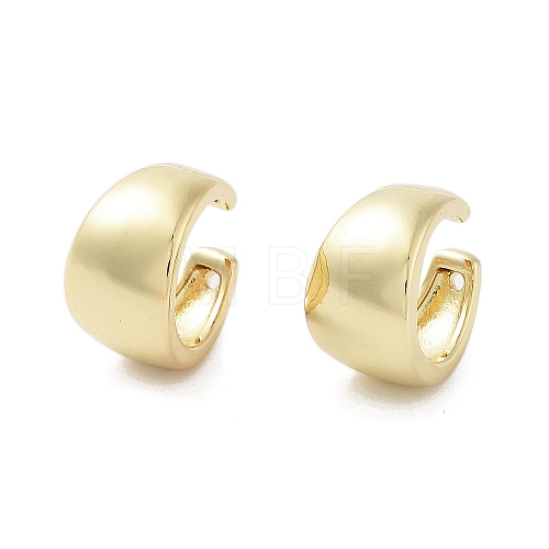 Rack Plating Brass Cuff Ring Finding EJEW-C081-19G-1