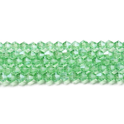 Transparent Electroplate Glass Beads Strands EGLA-A039-T4mm-A24-1