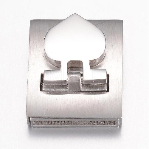 304 Stainless Steel Magnetic Clasps STAS-G071-40P-1