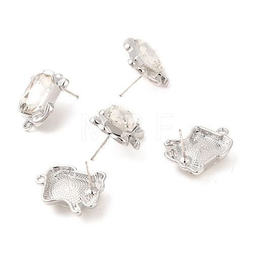 Alloy Stud Earring Finding FIND-O002-07P-1