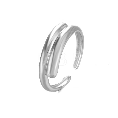 Stainless Steel Open Cuff Rings PW-WG8FB6D-02-1