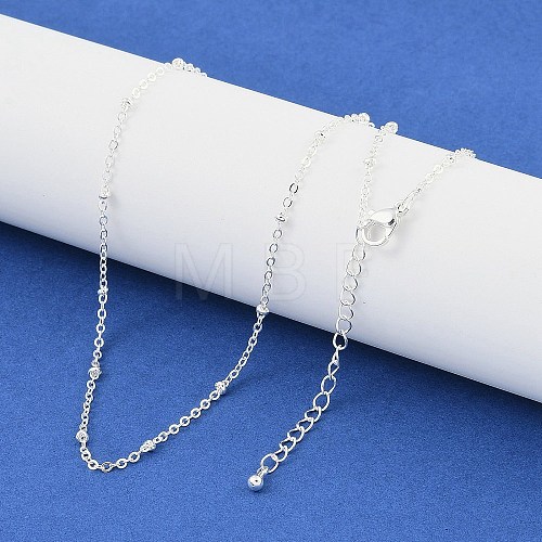 Brass Satellite Chains Necklaces NJEW-U008-04S-1