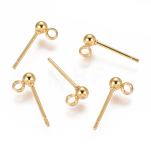 304 Stainless Steel Stud Earring Findings STAS-F227-18E-G-1