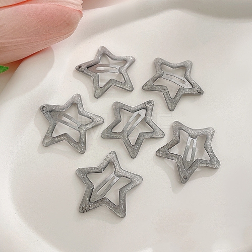 6Pcs Metal Snap Hair Clips PW-WG9EF8C-01-1