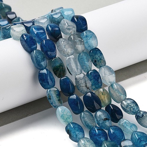 Natural Dragon Veins Agate Beads Strands G-G172-01U-1