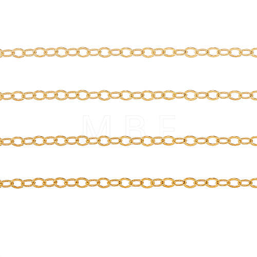 Brass Flat Oval Cable Chains CHC-CJ0001-12A-1