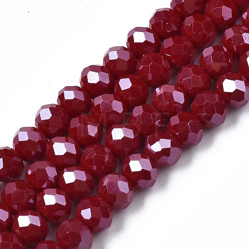 Electroplate Glass Beads Strands EGLA-A034-P1mm-A13-1