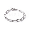 304 Stainless Steel Paperclip Chain Bracelets X-BJEW-JB05044-02-1