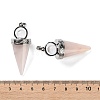 Natural Rose Quartz Pendants G-F777-06P-05-3