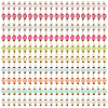 200Pcs 10 Colors Transparent Acrylic Pendants PALLOY-GO00013-1