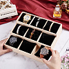3-Tier 9 Grids Wood Bracelet Display Stands BDIS-WH0003-33B-3