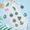 42Pcs 7 Styles Ocean Theme Alloy Pendants FIND-FH0006-32-4