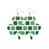 Saint Patrick's Day Imitation Leather Dangle Earrings FS-WG4E1C6-01-1