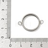 304 Stainless Steel Open Back Bezel Connector Charms STAS-B126-05C-P-3