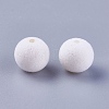 Flocky Acrylic Beads X-OACR-L011-C-21-2