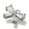 Rack Plating Brass Micro Pave Cubic Zirconia Charms KK-M014-02D-P-2