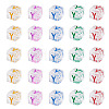 50Pcs Acrylic European Beads MACR-TADJ0001-13Y-1