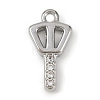 Brass Micro Pave Clear Cubic Zirconia Pendants KK-L238-22P-1