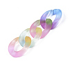 Spray Painted Two Tone Transparent Acrylic Linking Rings OACR-S036-001B-N-4