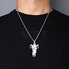 201 Stainless Steel Pendant Necklaces for Man NJEW-Q336-03D-P-3