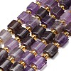 Natural Banded Amethyst Beads Strands G-F833-Q01-01-2