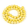 Frosted Opaque Glass Beads Strands GLAA-T032-P8mm-MBB16-2