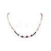 Mixed Gemstone & Natural Freshwater Pearl Beaded Necklaces NJEW-JN06468-01-2