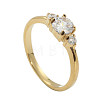 304 Stainless Steel Clear Cubic Zirconia Finger Rings for Women WG2A0BA-02-1