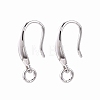 Anti-Tarnish Rhodium Plated 925 Sterling Silver Earring Hooks STER-N016-26P-1