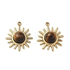 Natural Tiger Eye Pendants STAS-G397-03G-03-1