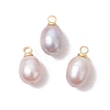Natural Cultured Freshwater Pearl Rice Charms X-PALLOY-JF05078-01-1