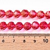 Baking Paint Transparent Glass Beads Strands DGLA-A035-T8mm-A02-5